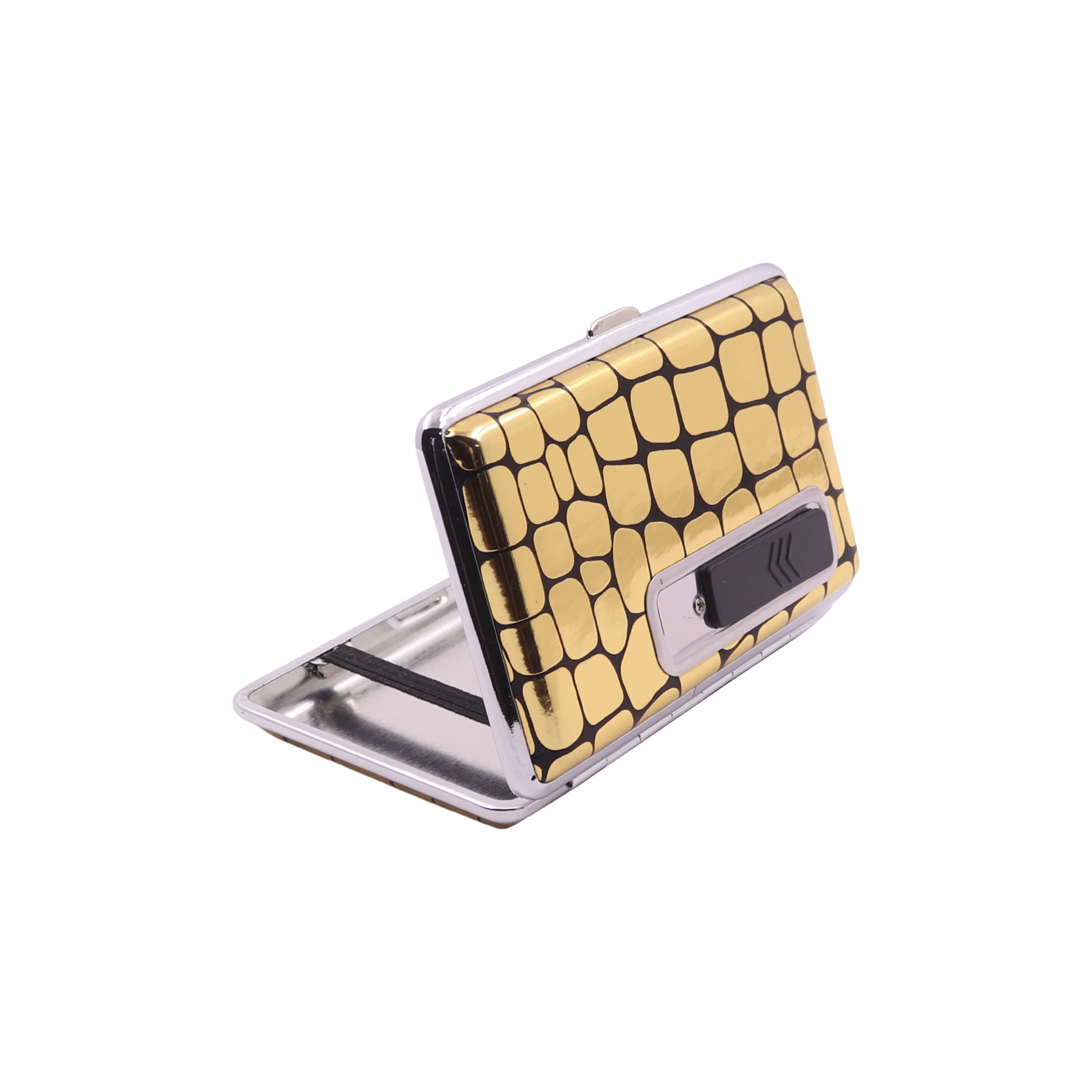 Metal Cigarette Case with Electric Lighter