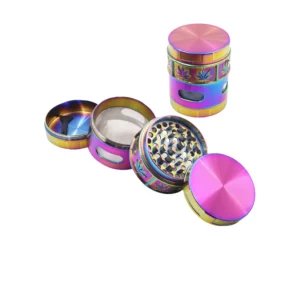 4pc Iridescent Zinc Grinder