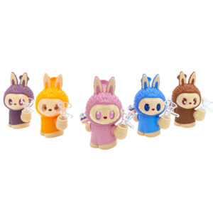 5.24 Inch Cute Labubu Cartoon PVC Silicone Water Pipe with Borosilicate Glass Bowl HSV19