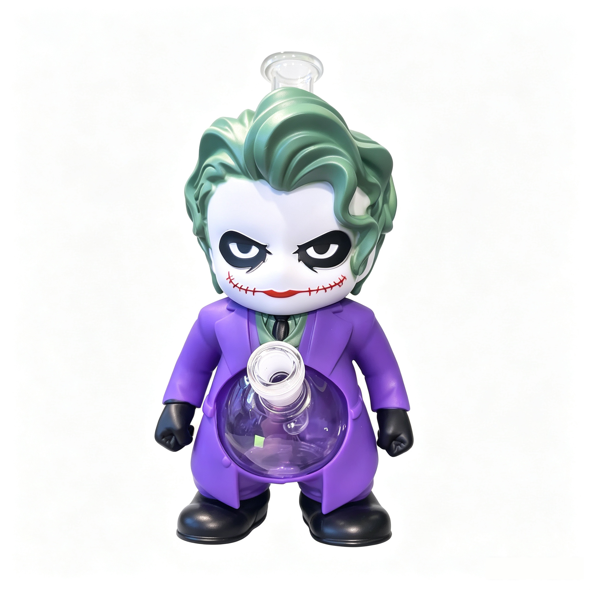 Cute Joker Character Water Pipe PVC Shell with Borosilicate Glass Chamber 11.81×5.91 Inch HSV21