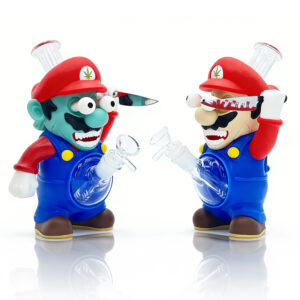 9.25 Inch Horror Mario Cartoon PVC Silicone Water Pipe HSV16