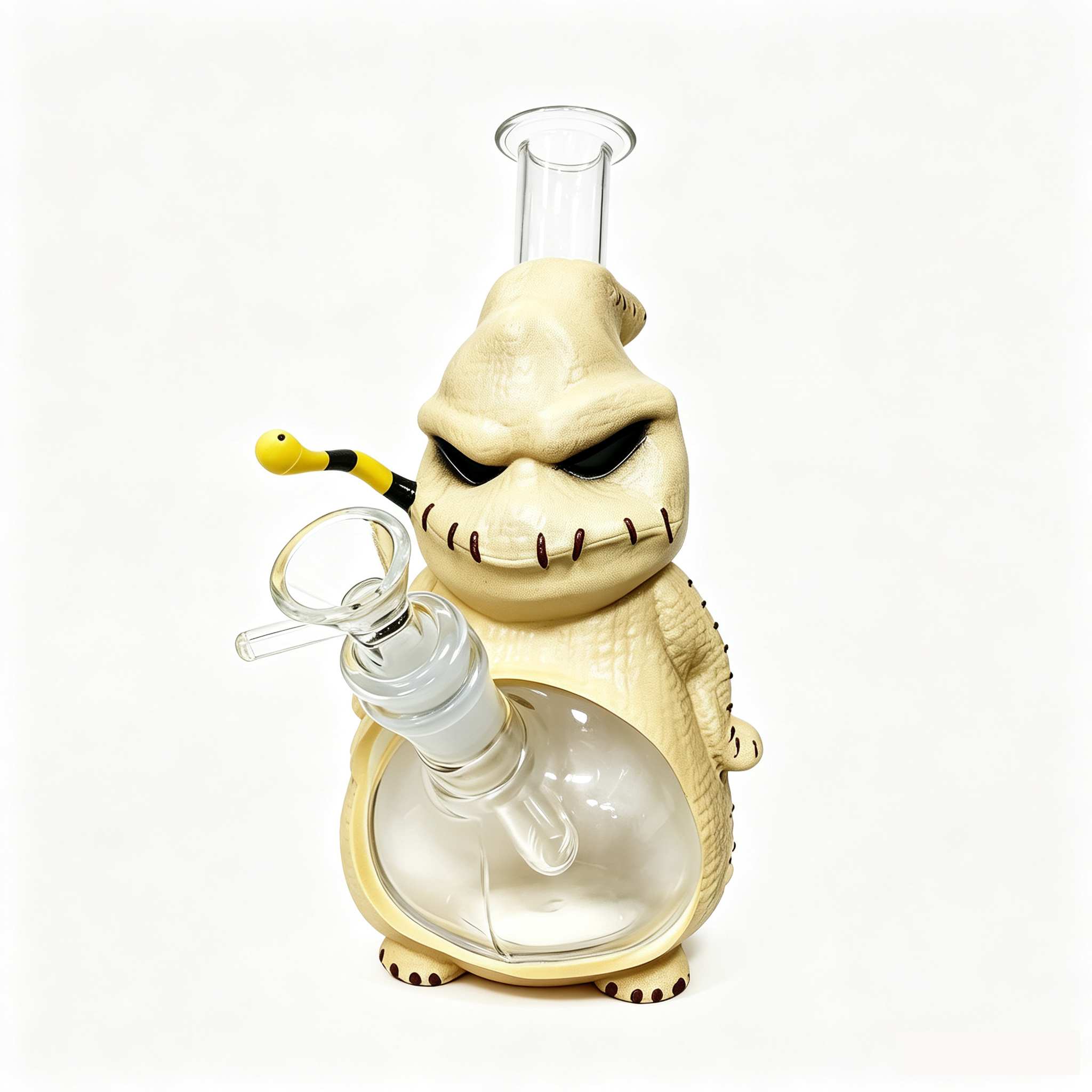 8.66 Inch Oogie Boogie Cartoon Silicone Glass Water Pipe TD019