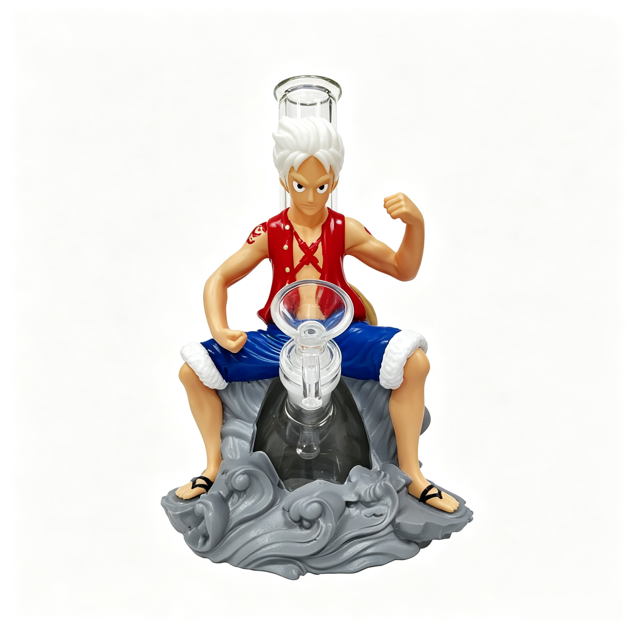 7.87 Inch Anime Nika Luffy Cartoon Silicone Glass Water Pipe - Image 3