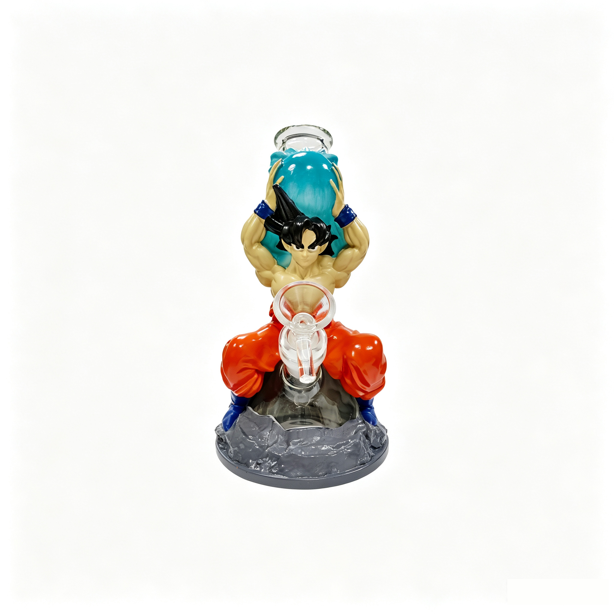 7.87 Inch Dragon Ball Goku Spirit Bomb Silicone Glass Water Pipe TD021 - Image 4