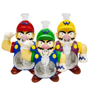 9.25 Inch Wario Cartoon Silicone Glass Water Pipe TD022