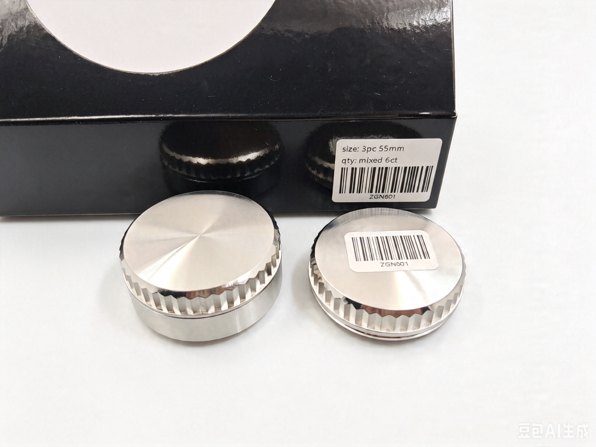 3 Layer 55mm Zinc Alloy Herb Grinder | Metal Spice Crusher with Pollen Catcher Scraper ZNG601