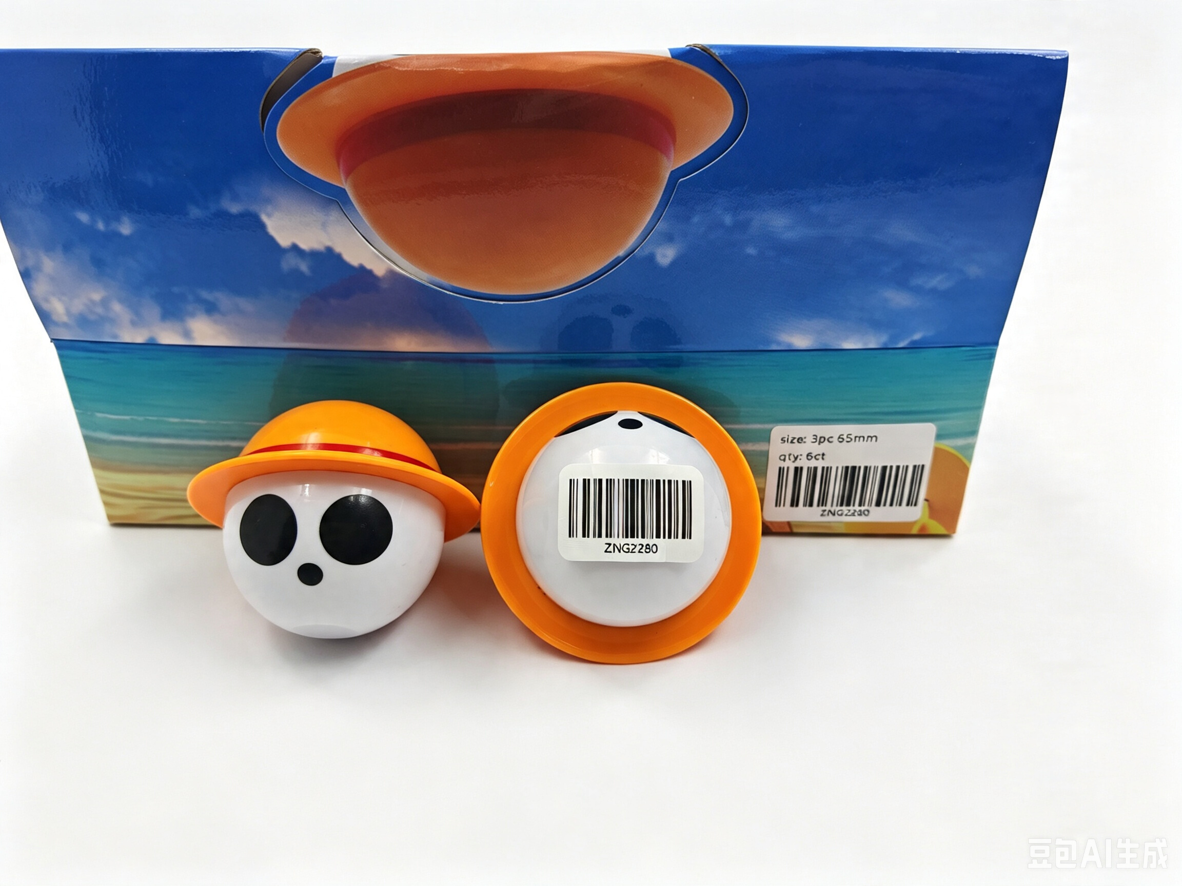 One Piece Luffy Straw Hat Skull Zinc Alloy Herb Grinder, 3 Layers 65×53mm Anime Spice Crusher for Fans Collection ZNG2280