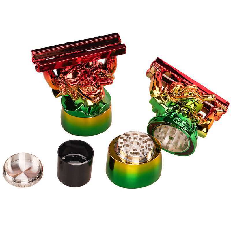 64mm 4-Layer Jamaica Weightlifter Man Herb Grinder, ZNG313D - Image 7