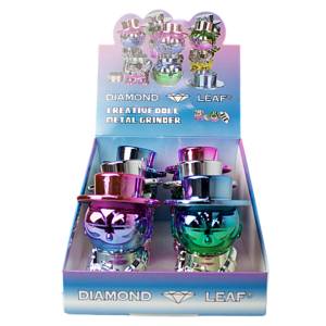 76mm 4-Layer Rainbow Electroplated Gangster Cartoon Man Herb Grinder, ZNG315