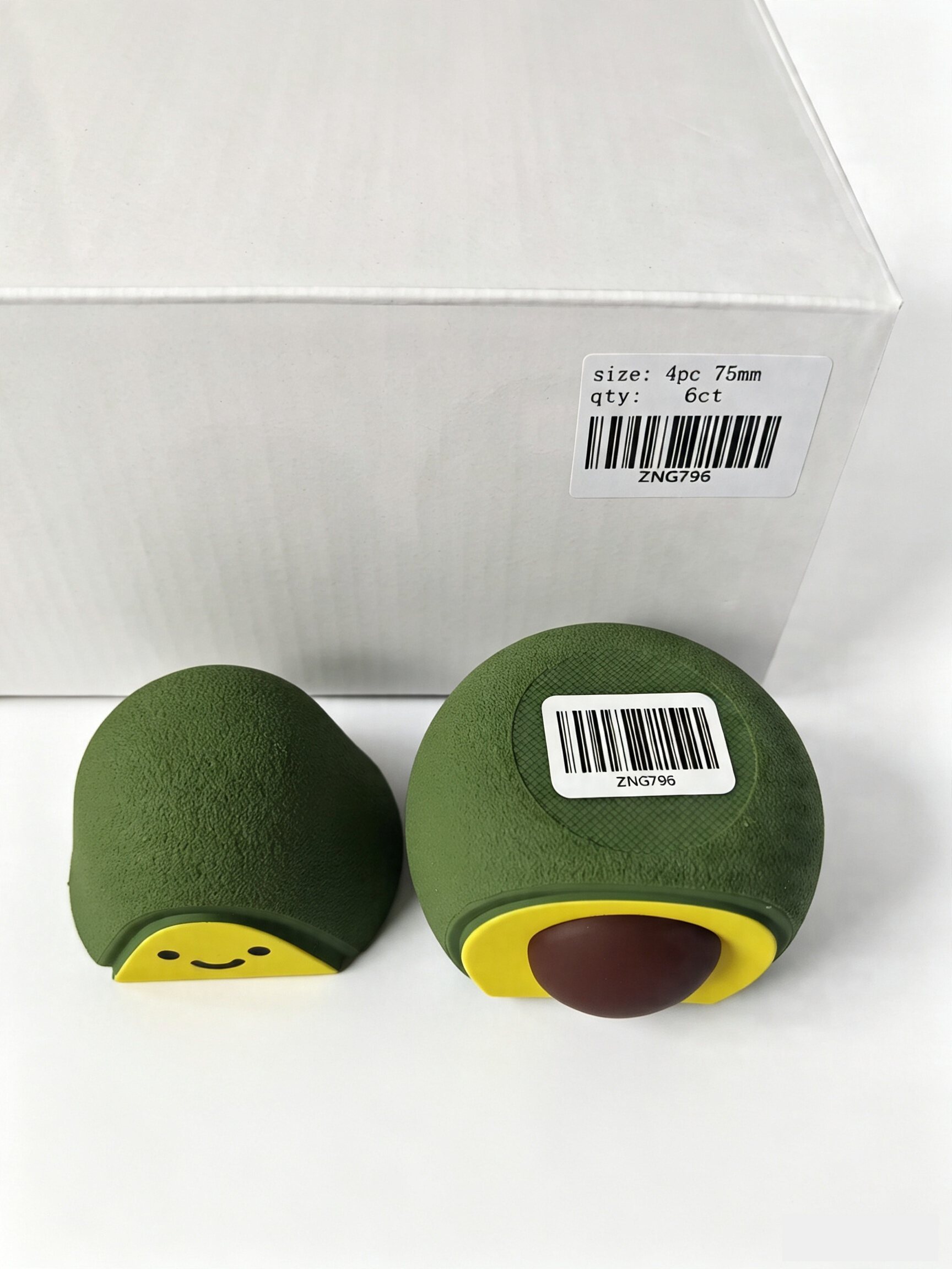 Cute Avocado 4 Layer Dry Herb Grinder – Matte Acrylic & Zinc Alloy Spice Mill ZNG796