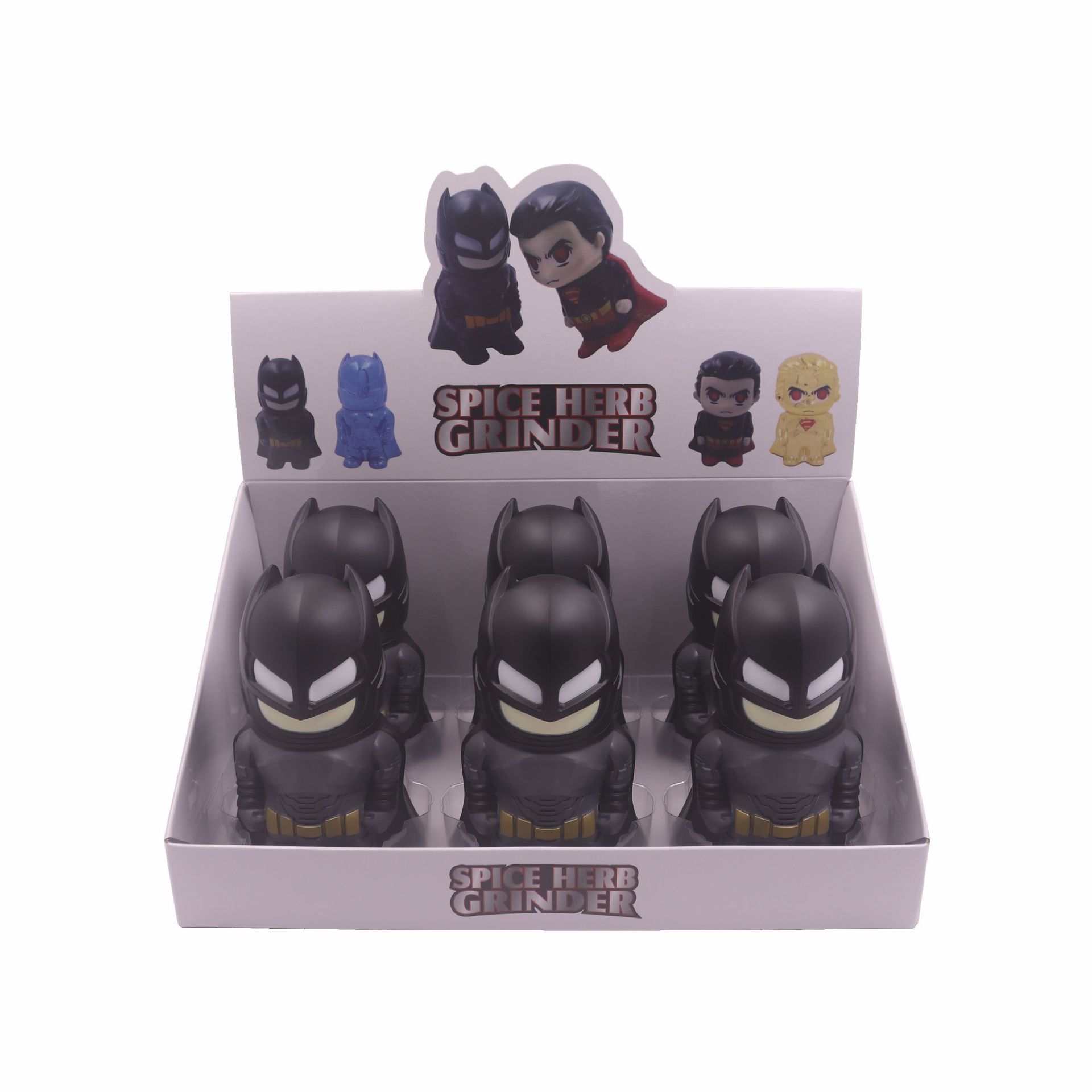 Mini Batman 4 Layer Dry Herb Grinder – Matte Acrylic & Zinc Alloy Spice Mill ZNG798