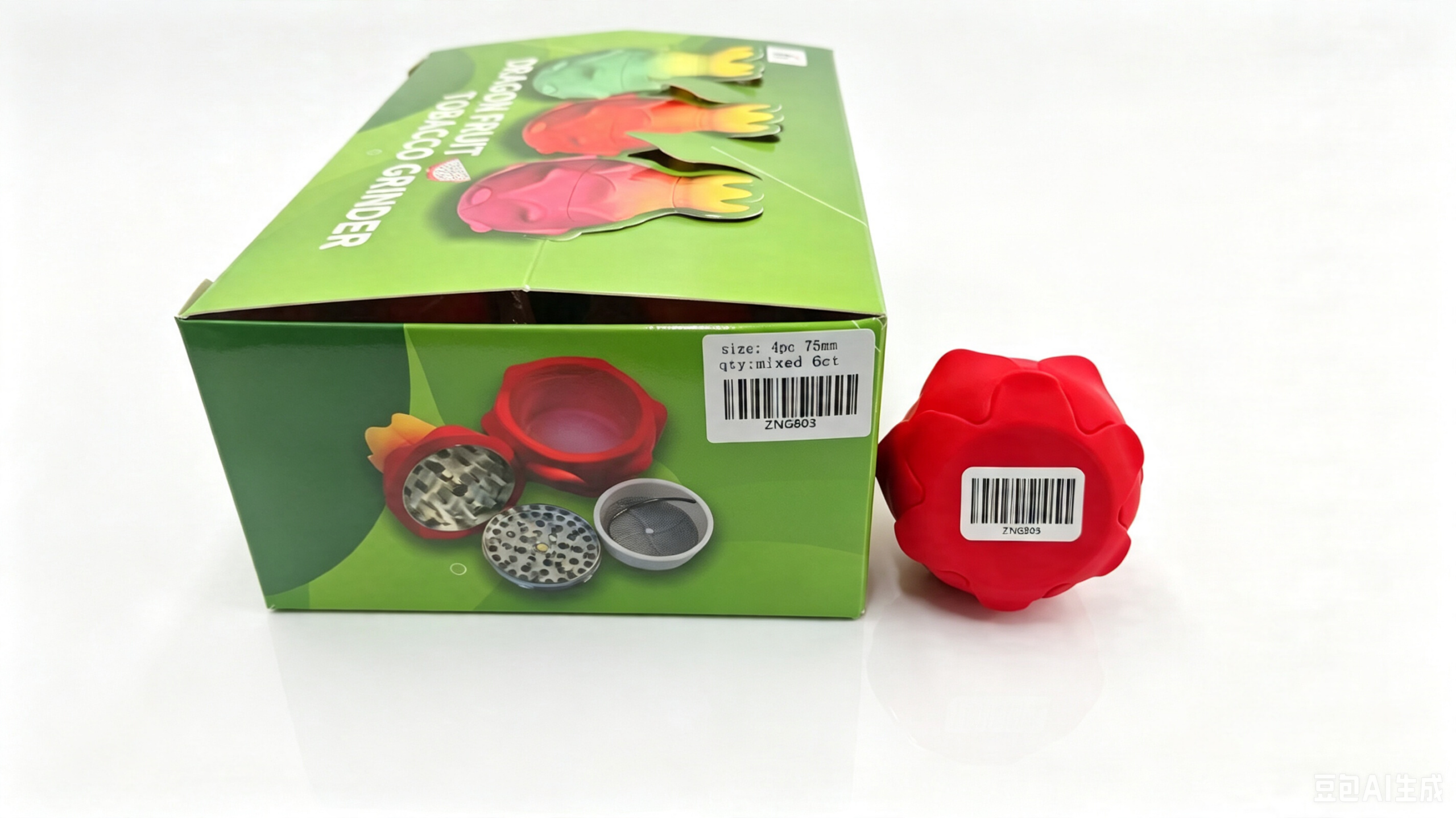 4-Layer Dragon Fruit Herb Spice Grinder, 74×90mm ZNG803 - Image 5