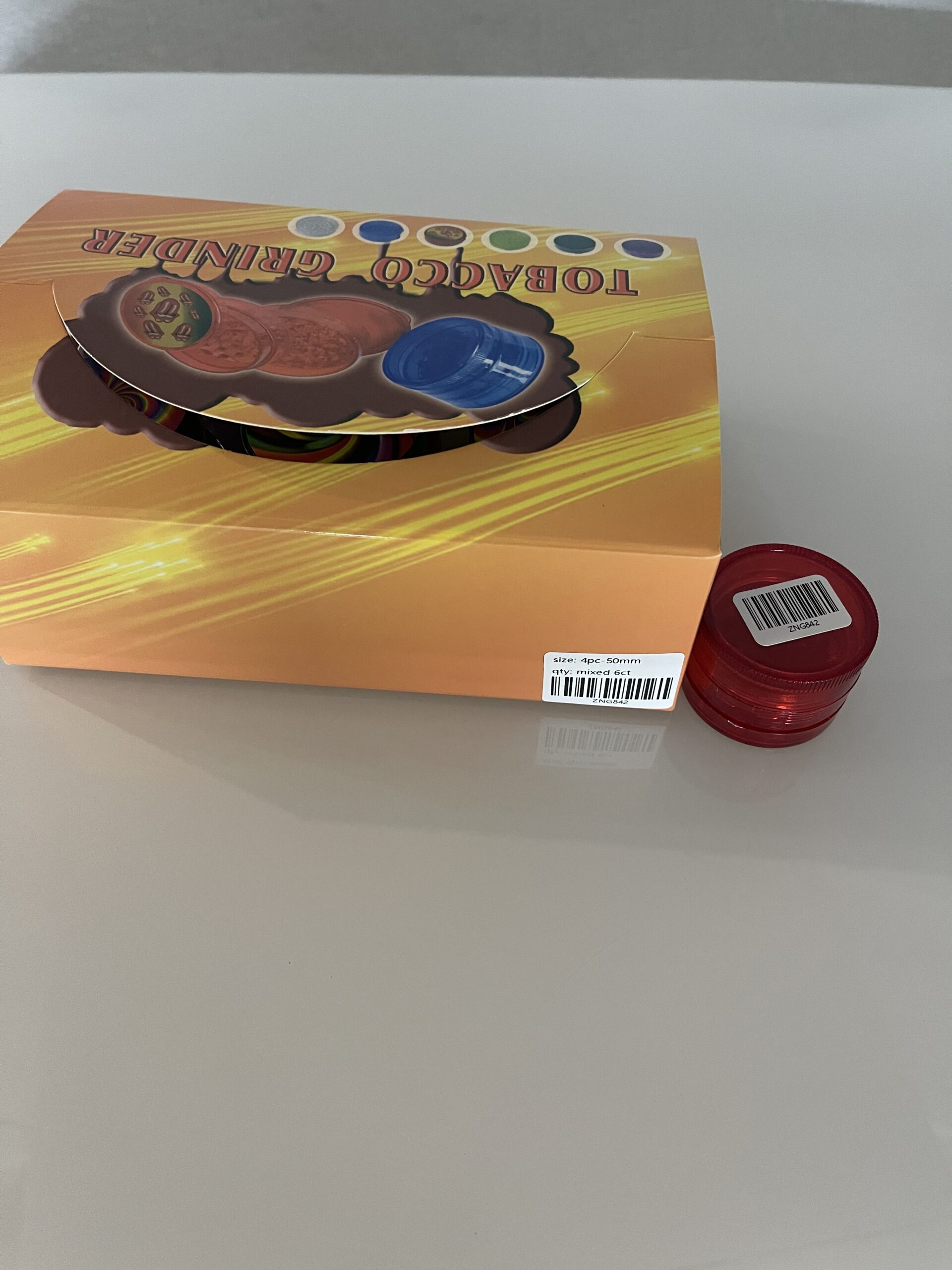 4 Layer Swirl Pattern Acrylic Herb Grinder 50mm ZNG842