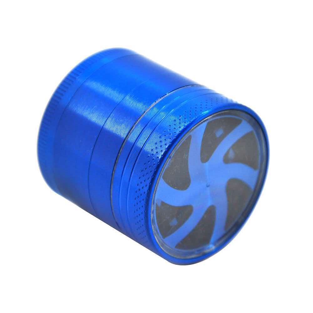 55mm 4-Part Zinc Alloy Herb Grinder with Clear Window Top ZNG851 - Image 5