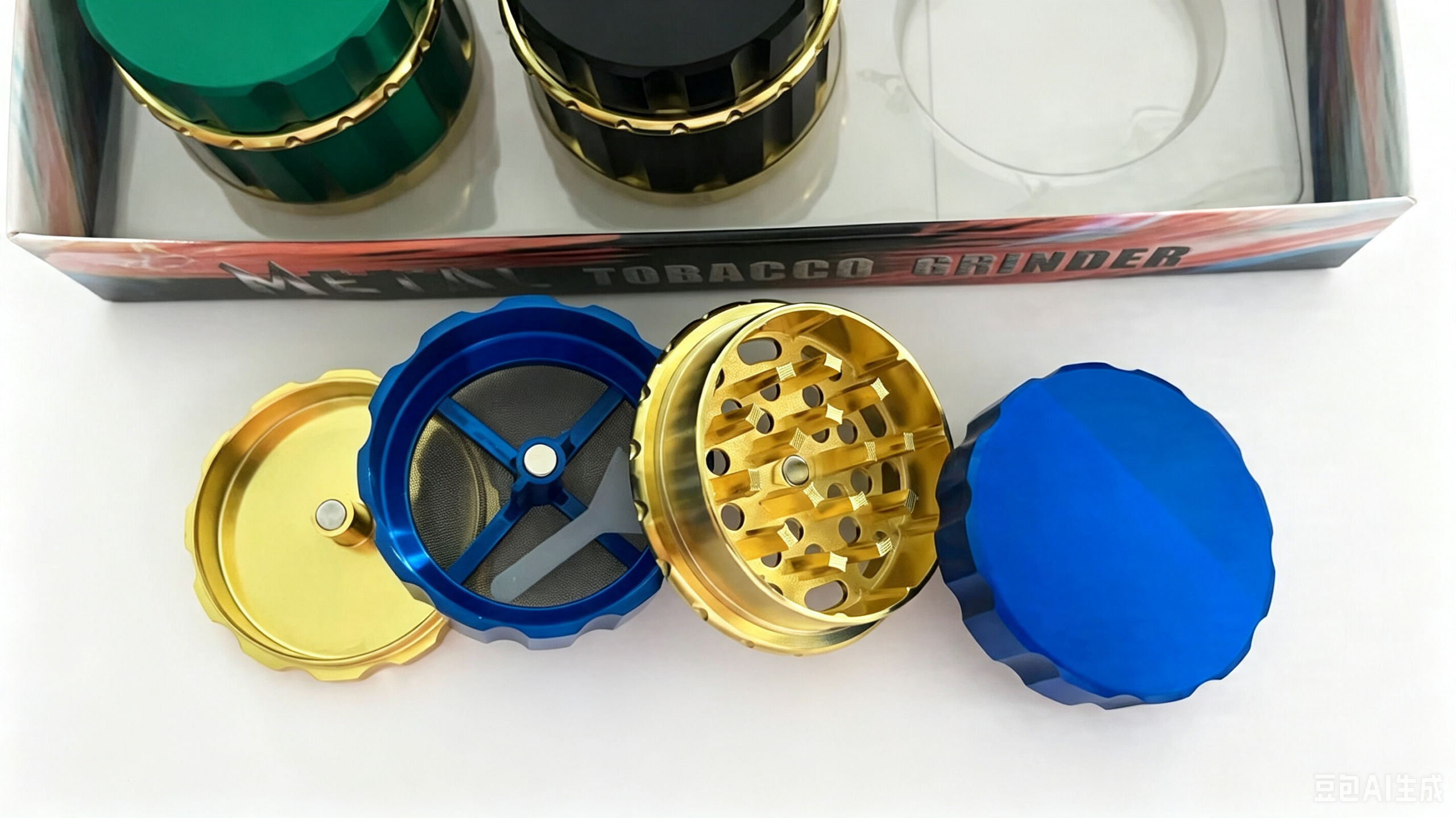 55mm 4-Part Zinc Alloy Tobacco Herb Grinder ZNG854 - Image 3