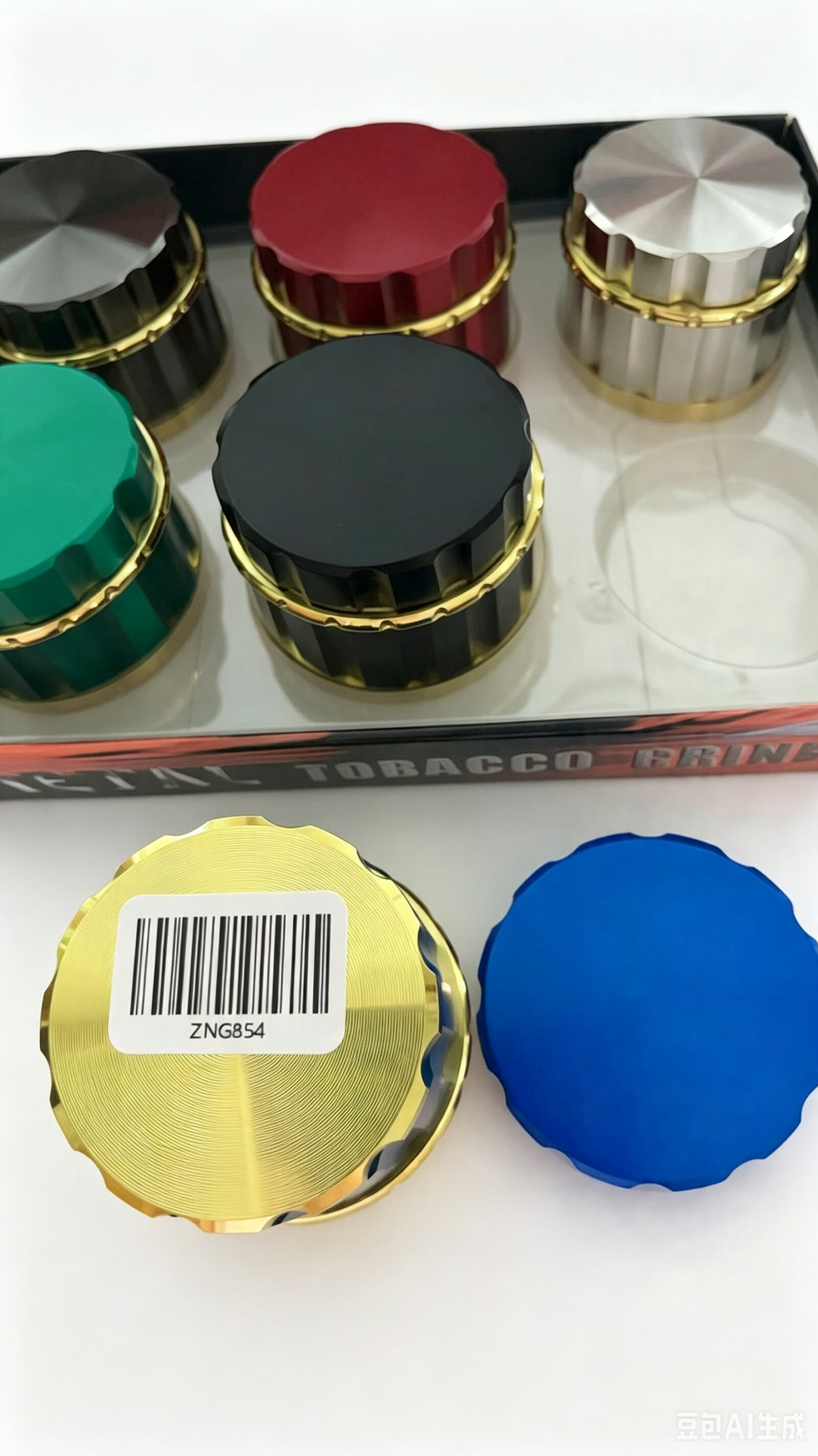 55mm 4-Part Zinc Alloy Tobacco Herb Grinder ZNG854 - Image 8