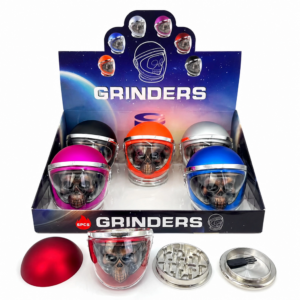 83mm 4-Layer Astronaut Helmet Skull Zinc Alloy Herb Grinder ZNG868