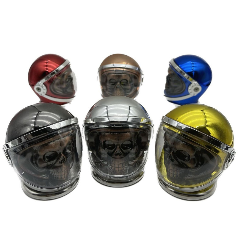 83mm 4-Layer Astronaut Helmet Skull Zinc Alloy Herb Grinder ZNG868 - Image 3
