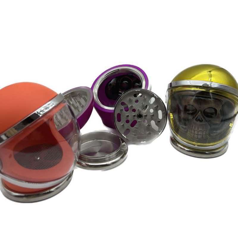 83mm 4-Layer Astronaut Helmet Skull Zinc Alloy Herb Grinder ZNG868 - Image 6
