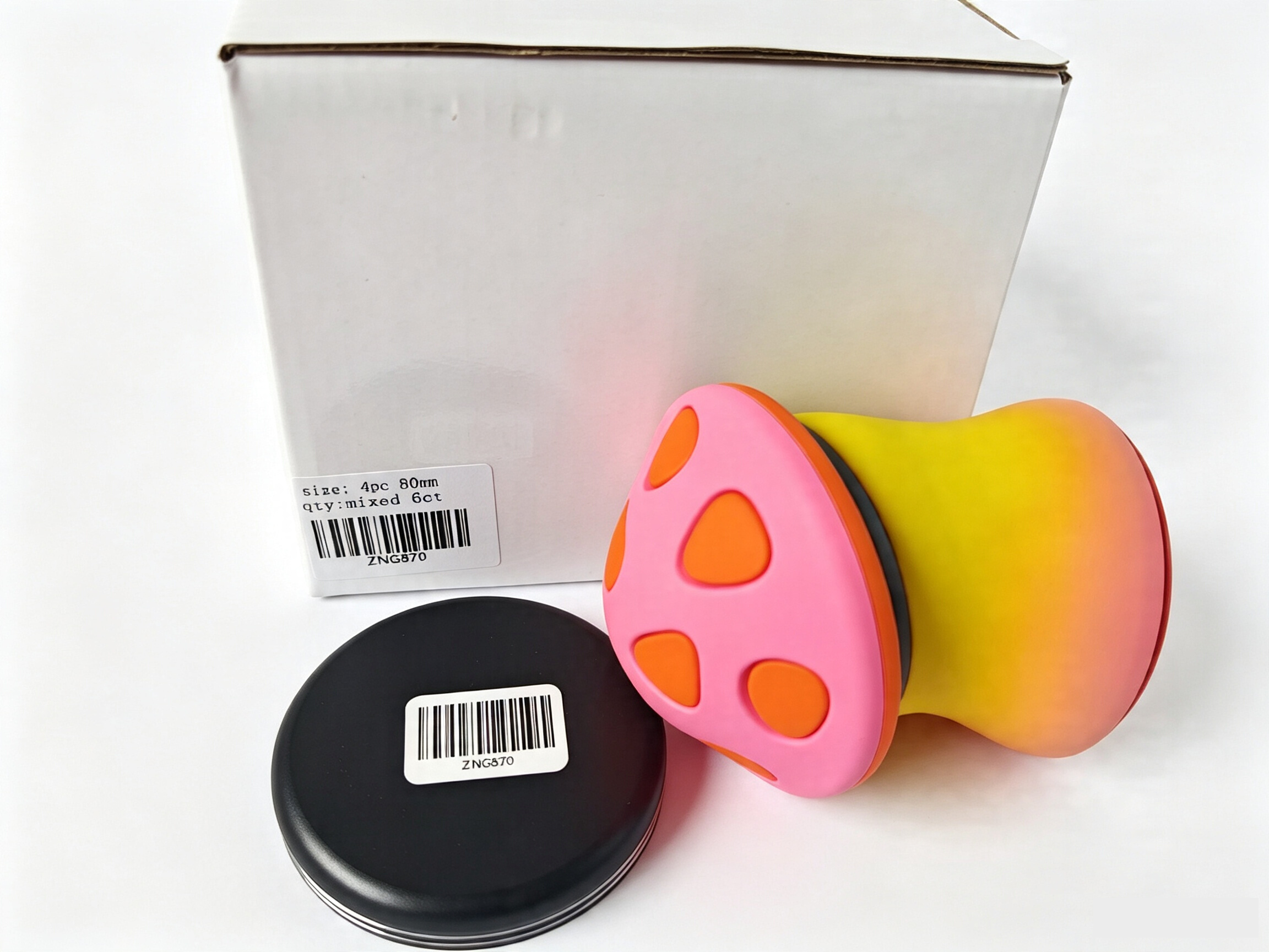 0×115mm 4-Layer Wobble Mushroom Zinc Alloy Herb Grinder ZNG870 - Image 4