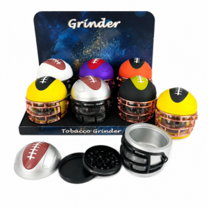 80mm 4 Layer Zinc Alloy Football Helmet Herb Grinder