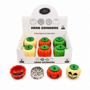 59×50mm 3 Layer Zinc Alloy Pumpkin Herb Grinder 59x50mm