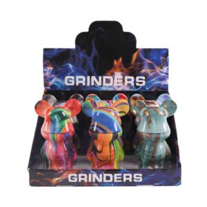 82×140mm 4 Layer Zinc Alloy Bear Brick Herb Grinder ZNG873