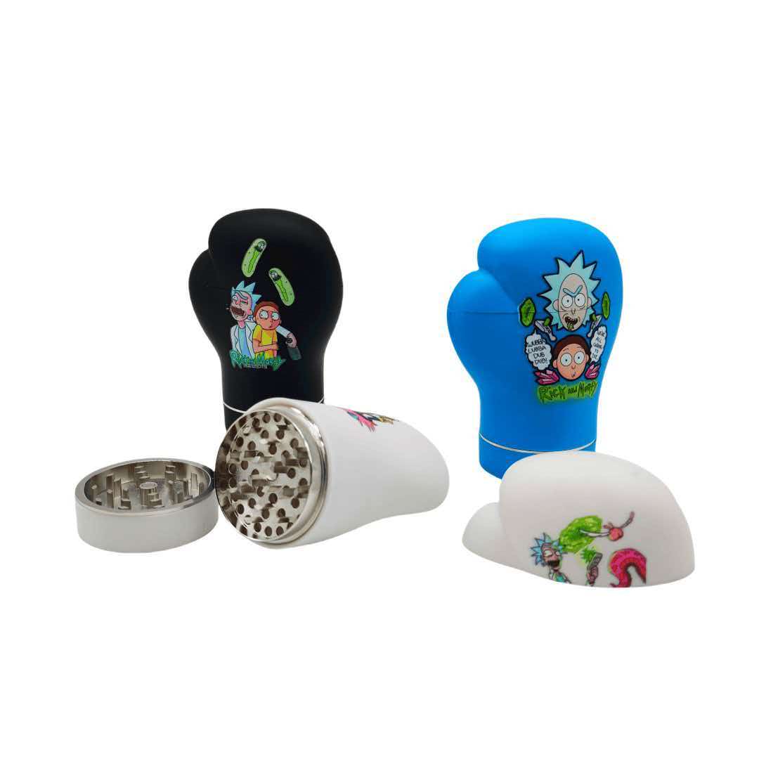 82×116mm 4 Layer Zinc Alloy Boxing Glove Herb Grinder ZNG875 - Image 3