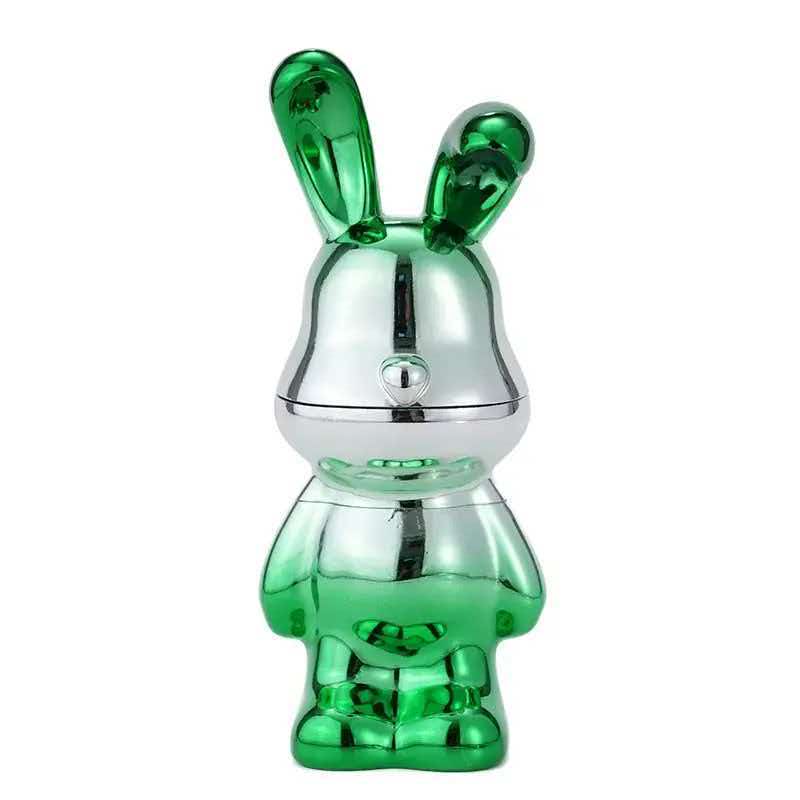 70×170mm 4 Layer Mirror Electroplated Bunny Zinc Alloy Herb Grinder ZNG876 - Image 4