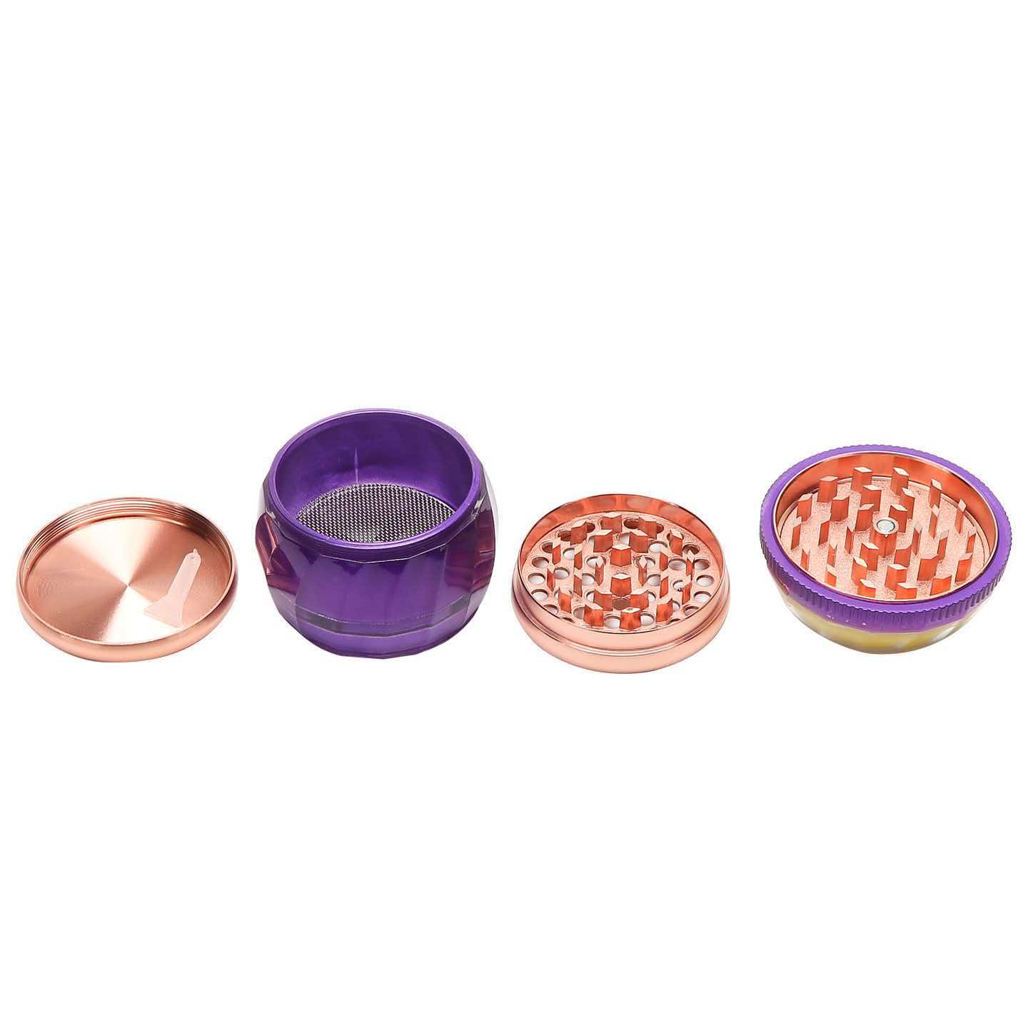 70×86mm 4 Layer Cute Emoji Face Zinc Alloy Herb Grinder ZNG878 - Image 5