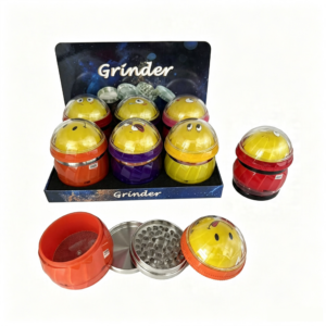 70×86mm 4 Layer Cute Emoji Face Zinc Alloy Herb Grinder ZNG878