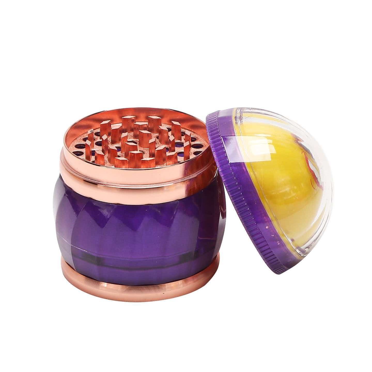 70×86mm 4 Layer Cute Emoji Face Zinc Alloy Herb Grinder ZNG878 - Image 4