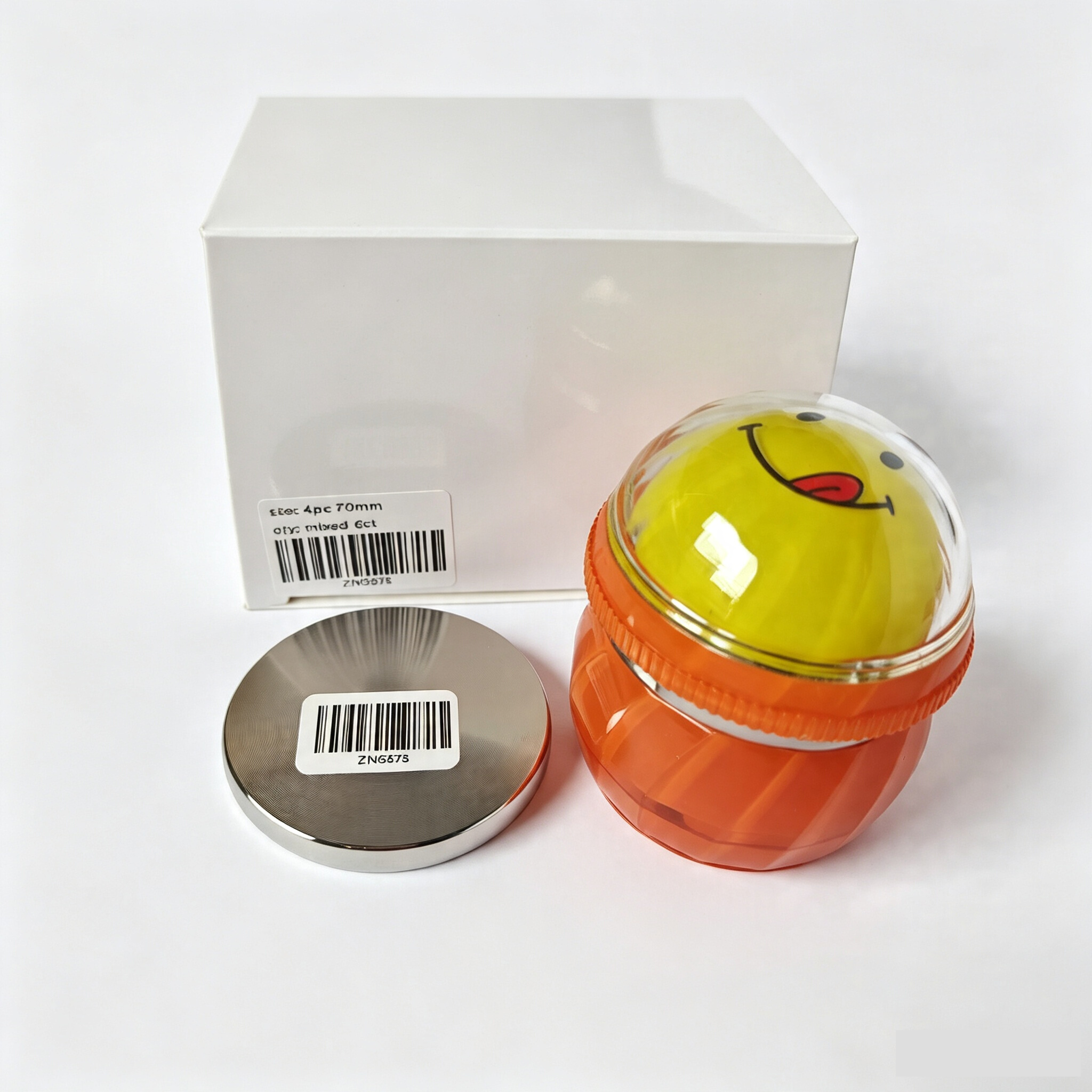70×86mm 4 Layer Cute Emoji Face Zinc Alloy Herb Grinder ZNG878 - Image 7