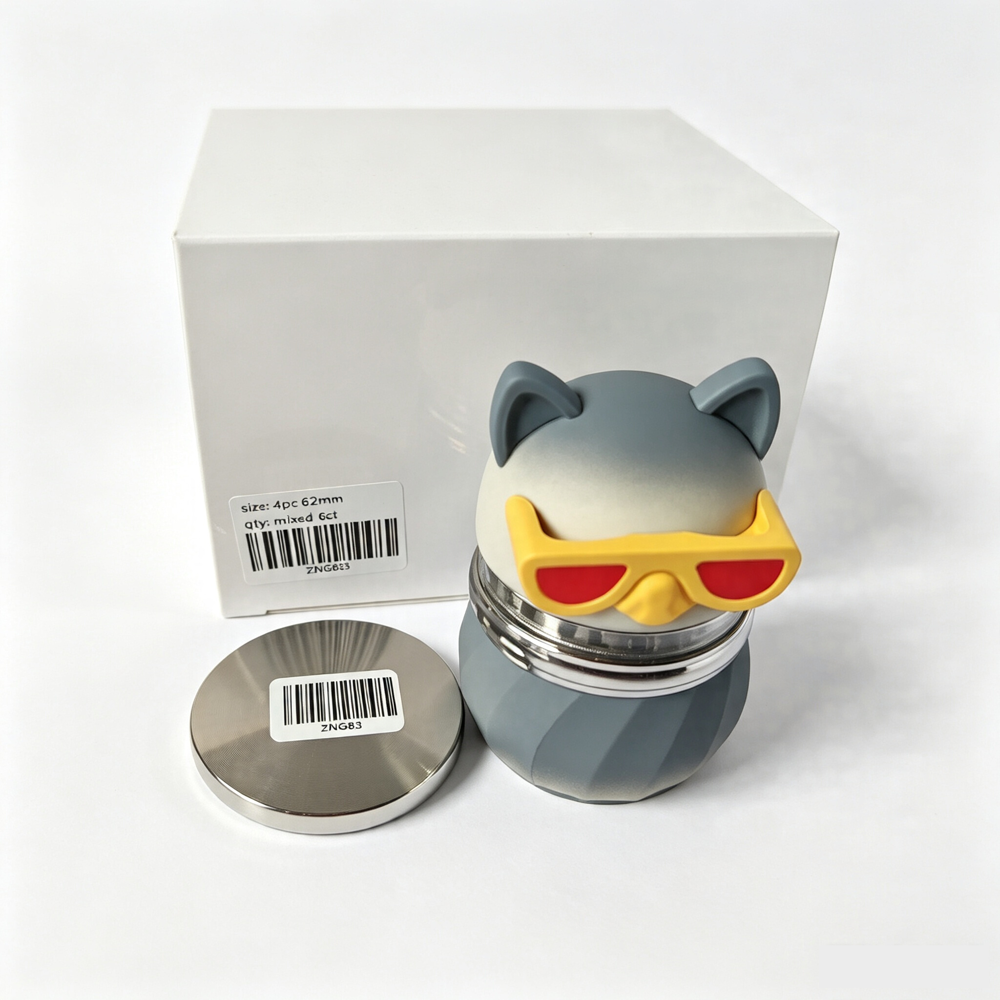 62×105mm 4 Layer Cartoon Pig Elephant Rhino Zinc Alloy Herb Grinder ZNG883 - Image 4