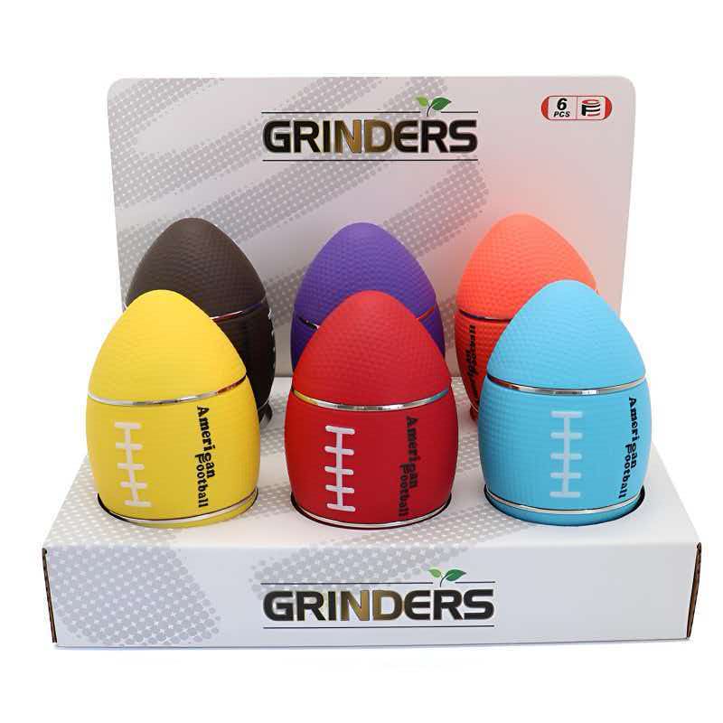 66×115mm 4 Layer American Football Zinc Alloy Herb Grinder ZNG887