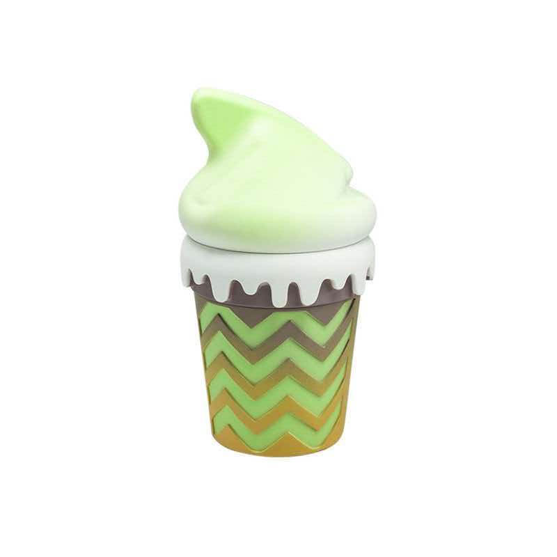 73x134mm Cute Ice Cream Cup 4-Layer Zinc Alloy Herb Grinder ZNG888