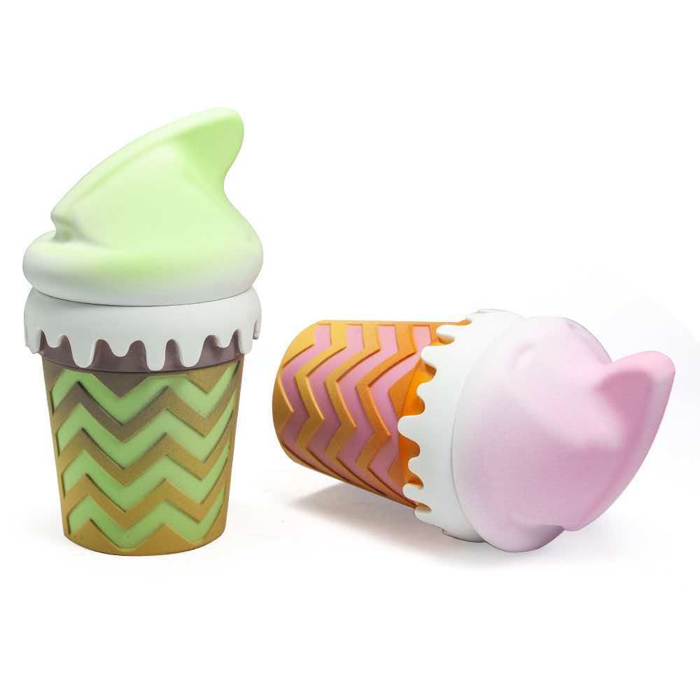 73x134mm Cute Ice Cream Cup 4-Layer Zinc Alloy Herb Grinder ZNG888 - Image 5