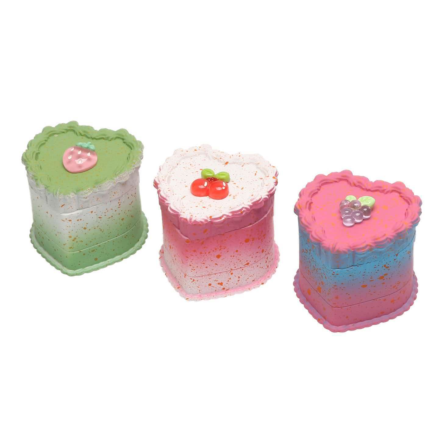 64×56mm Cute Cake Dessert 4-Layer Zinc Alloy Herb Grinder ZNG889