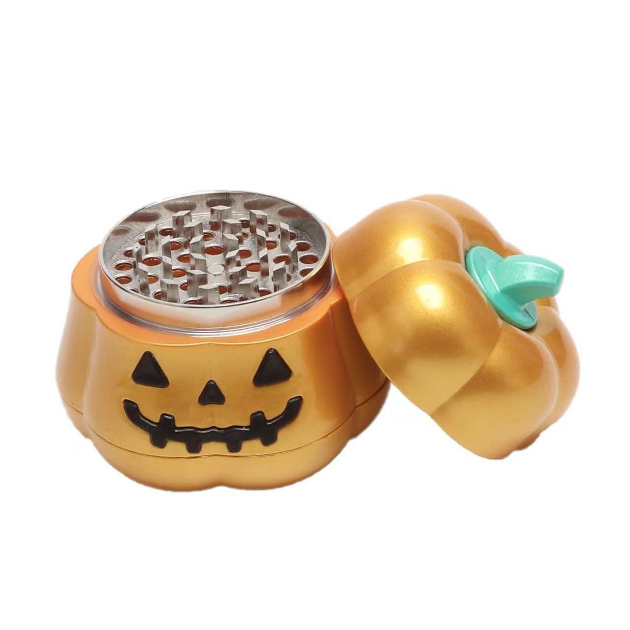 87×90mm Halloween Pumpkin 4-Layer Zinc Alloy Herb Grinder ZNG892 - Image 3