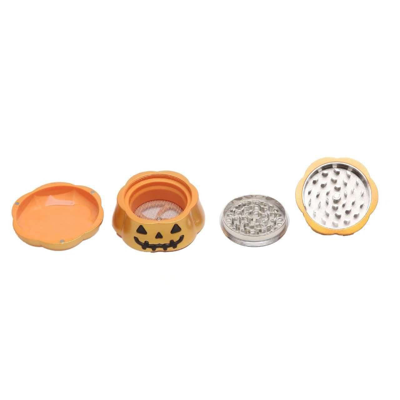 87×90mm Halloween Pumpkin 4-Layer Zinc Alloy Herb Grinder ZNG892 - Image 4