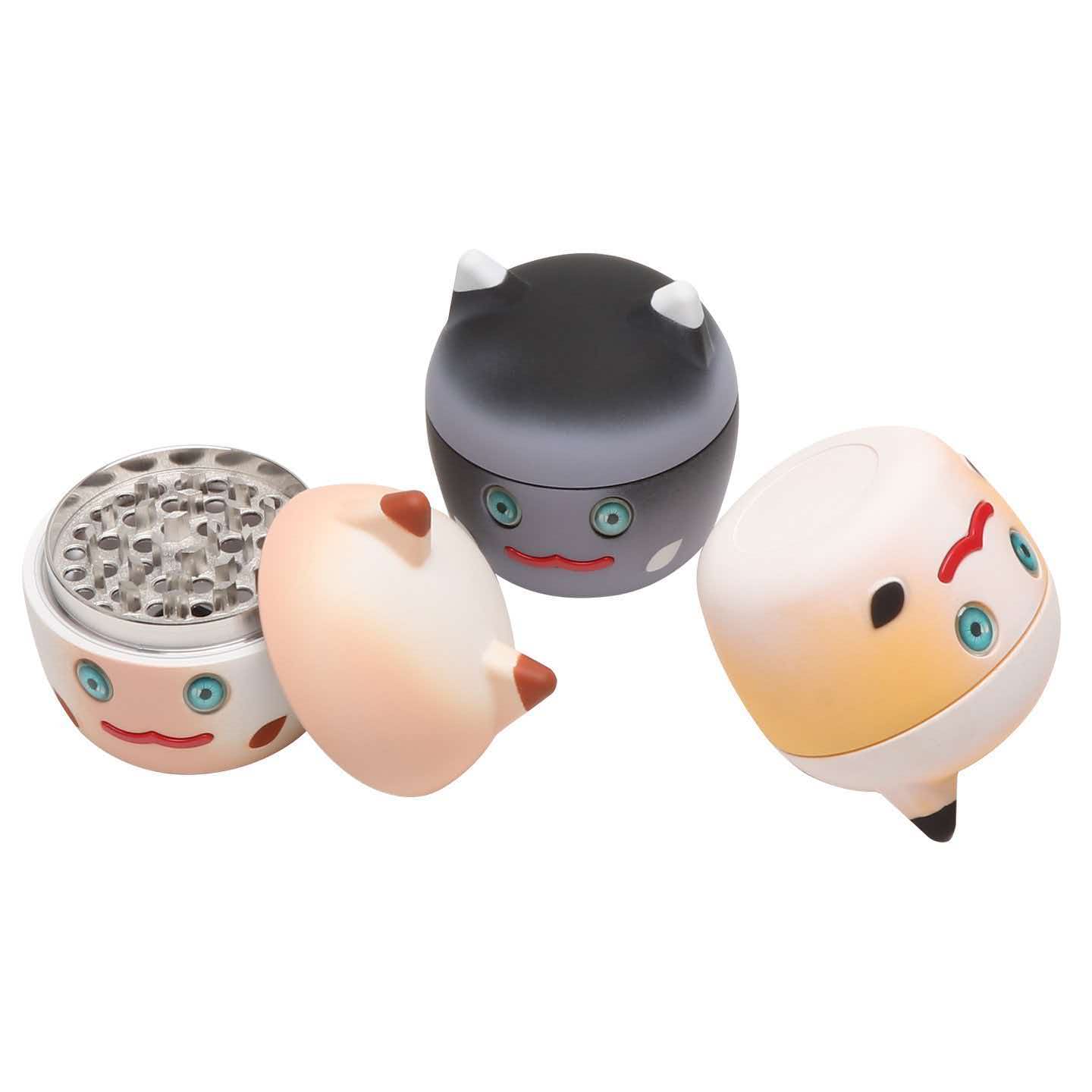 70×74mm Cute Cartoon Cat 4-Layer Zinc Alloy Herb Grinder ZNG896 - Image 4