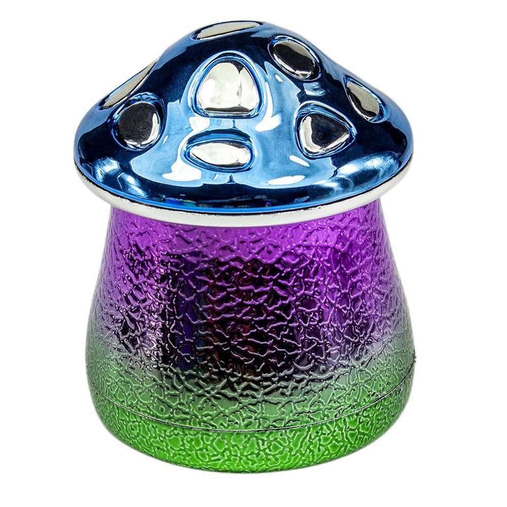 55x67mm Cute Rainbow Mushroom Herb Grinder 4 Layer Zinc Alloy Spice Grinder ZNG898