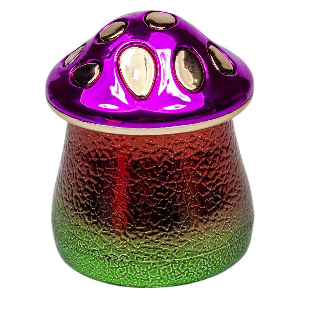 55x67mm Cute Rainbow Mushroom Herb Grinder 4 Layer Zinc Alloy Spice Grinder ZNG898 - Image 3