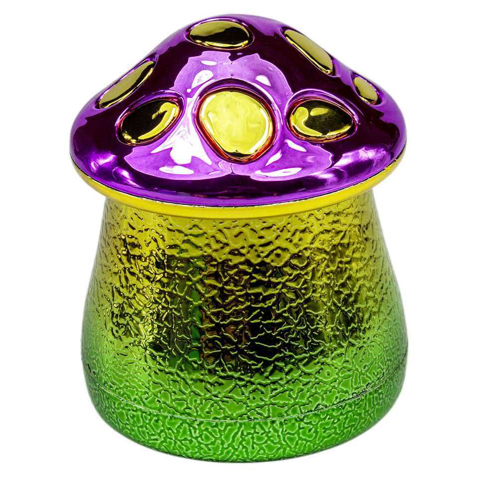55x67mm Cute Rainbow Mushroom Herb Grinder 4 Layer Zinc Alloy Spice Grinder ZNG898 - Image 4