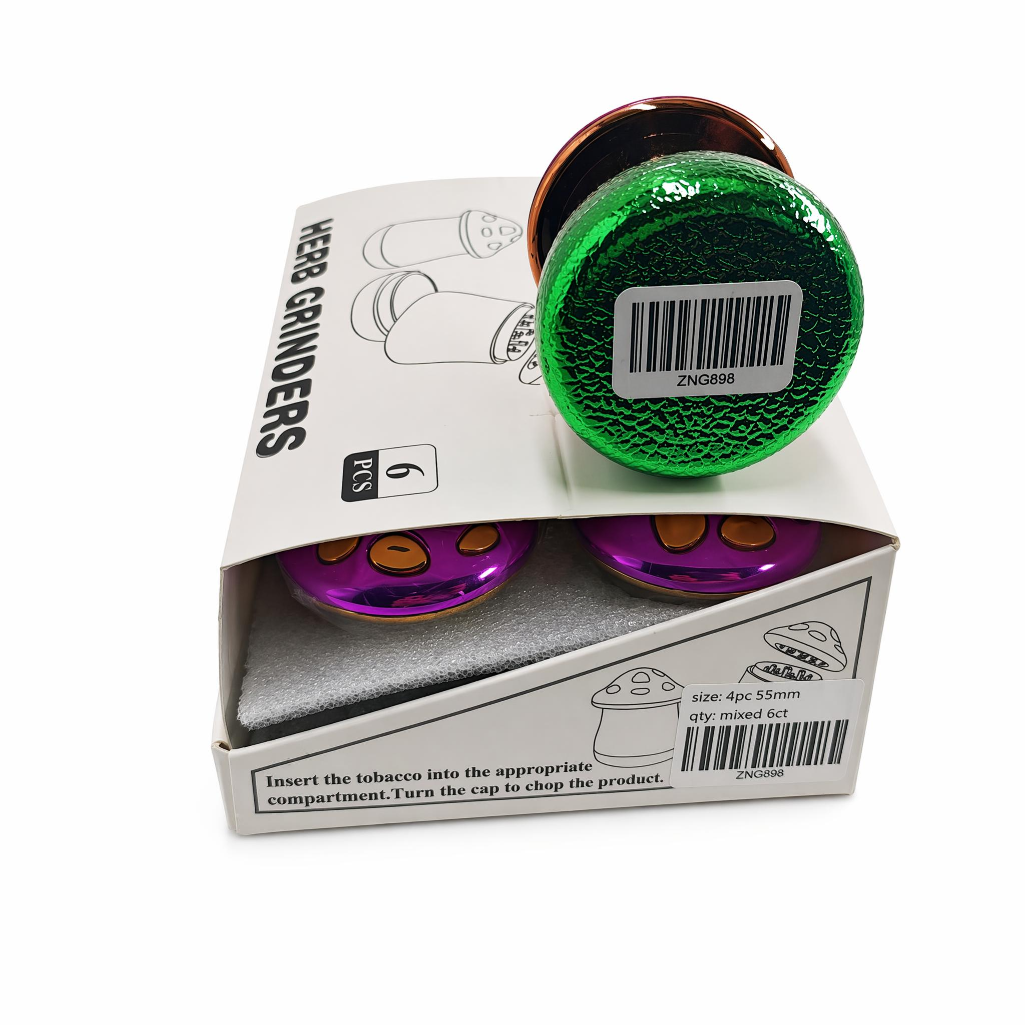 55x67mm Cute Rainbow Mushroom Herb Grinder 4 Layer Zinc Alloy Spice Grinder ZNG898 - Image 5