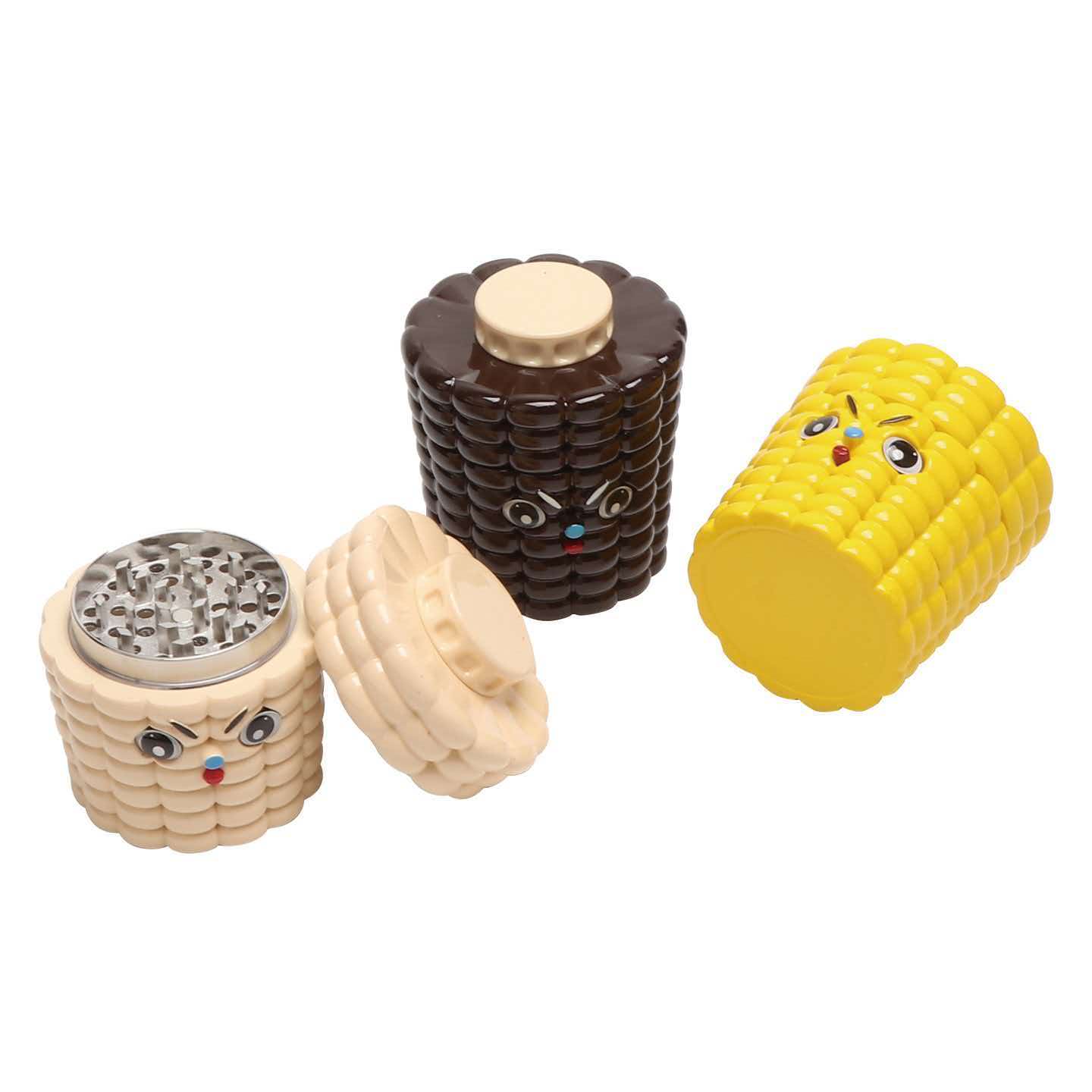 65x71mm Cute Corn Shaped Herb Grinder 4 Layer Zinc Alloy Tobacco Grinder ZNG899 - Image 3