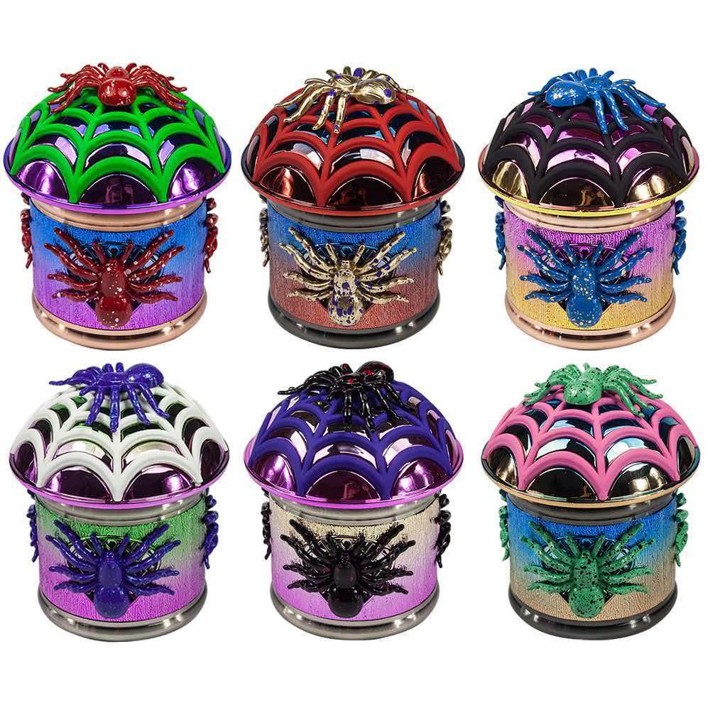80x92mm Gothic 3D Spider Web Herb Grinder 4 Layer Zinc Alloy Tobacco Spice Grinder ZNG900 - Image 10
