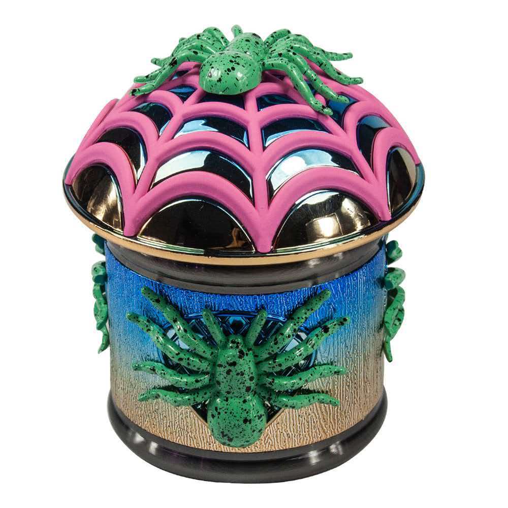80x92mm Gothic 3D Spider Web Herb Grinder 4 Layer Zinc Alloy Tobacco Spice Grinder ZNG900 - Image 4