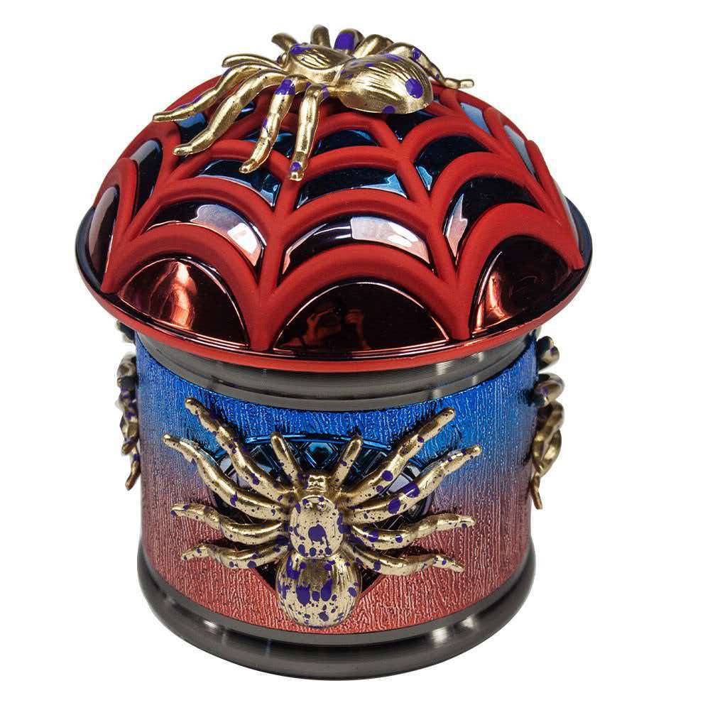 80x92mm Gothic 3D Spider Web Herb Grinder 4 Layer Zinc Alloy Tobacco Spice Grinder ZNG900 - Image 8