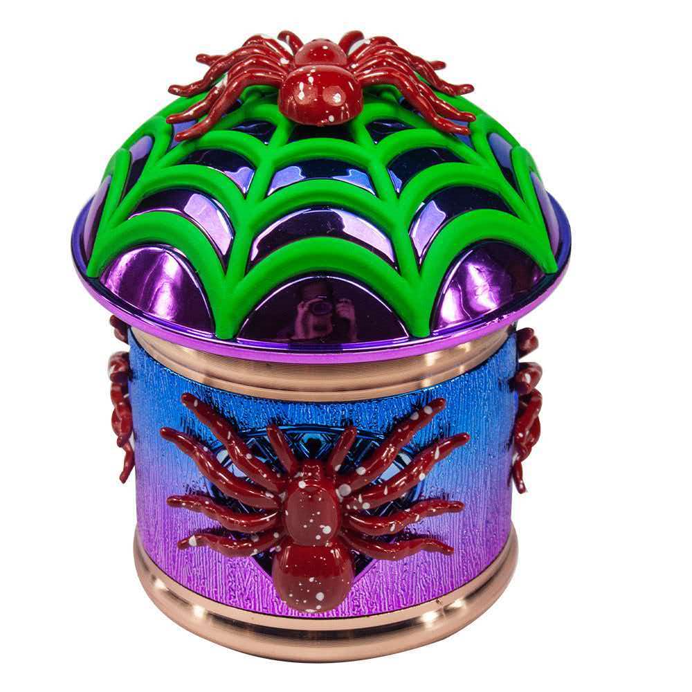 80x92mm Gothic 3D Spider Web Herb Grinder 4 Layer Zinc Alloy Tobacco Spice Grinder ZNG900 - Image 9